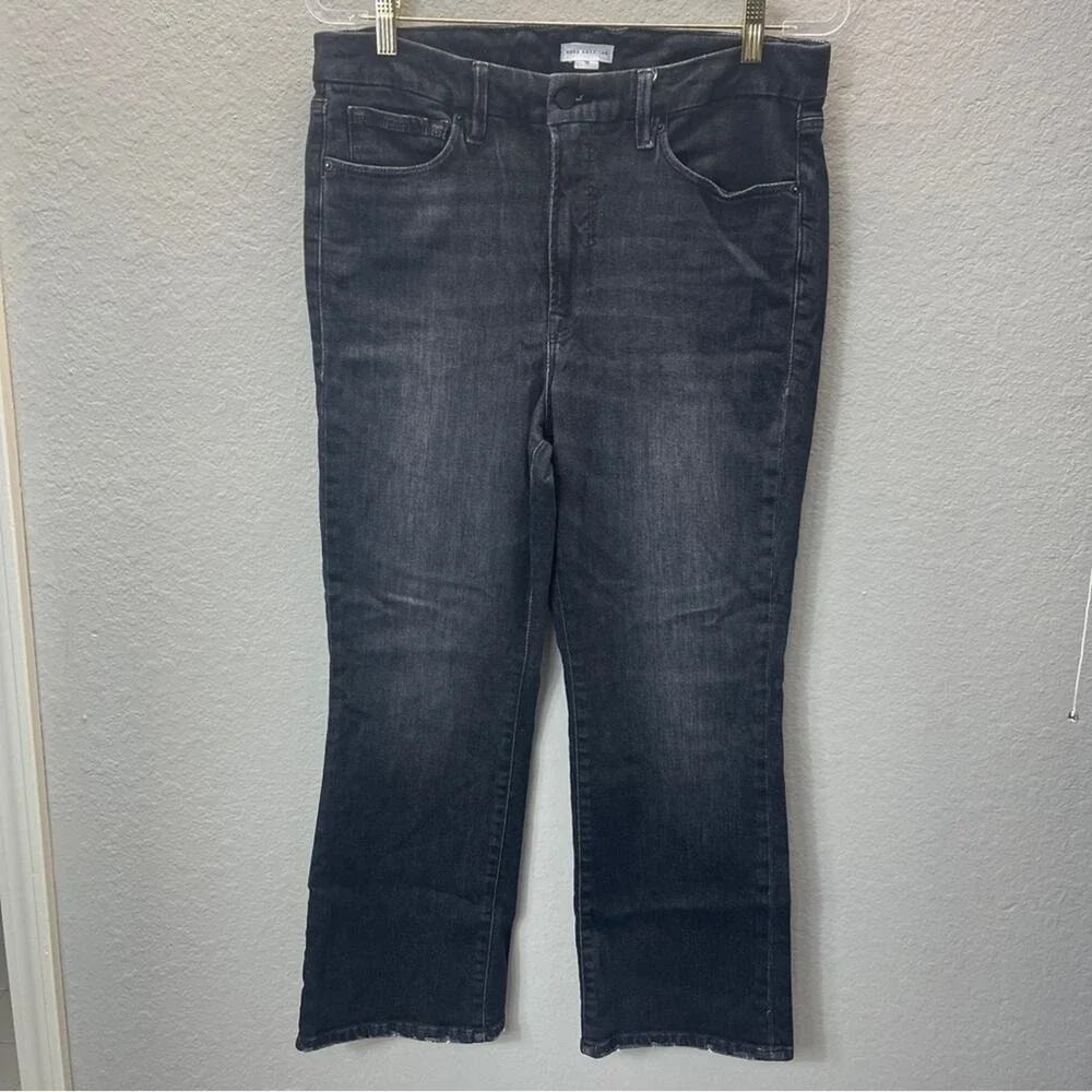 Good American Jeans Good Legs Cropped Mini Boot in Black218